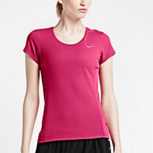 Nike Tops - Nike Running Hot Pink DriFit Workout Shirt